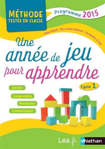 Front cover_Une année de jeu pour apprendre, cycle 1
