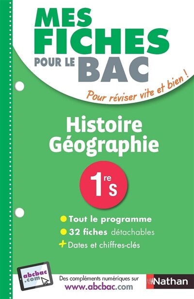 Front cover_Histoire g&eacute;ographie 1re S