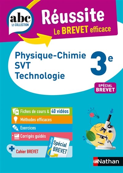 Front cover_Physique chimie, SVT, technologie 3e : spécial brevet