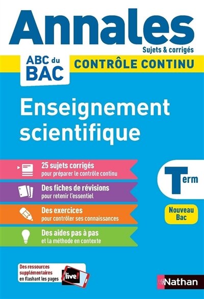 Front cover_Enseignement scientifique terminale : contrôle continu : nouveau bac
