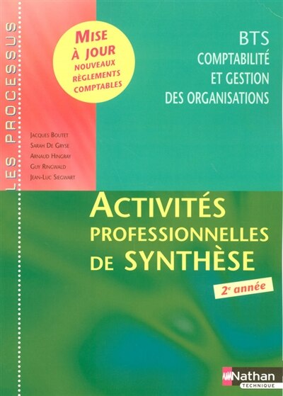 Couverture_Activités professionnelles de synthèse, BTS CGO 2e année