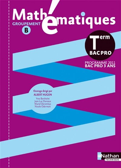 Front cover_Math&eacute;matiques, term bac pro