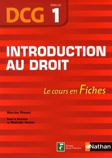Couverture_Introduction au droit, DCG, épreuve 1