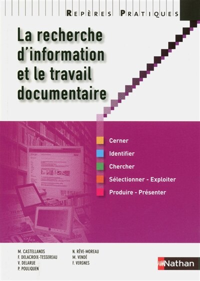 Couverture_La recherche d'information et le travail documentaire