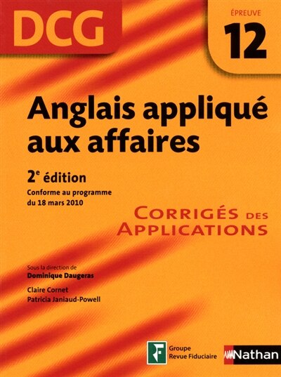 Couverture_Anglais appliqué aux affaires, DCG, épreuve 12