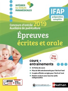 Front cover_Concours d'entrée auxiliaire de puériculture 2019 : épreuves écrites et orale : cours + entraînements, IFAP préparation complète