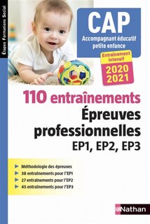 Couverture_110 entraînements, épreuves professionnelles EP1, EP2, EP3