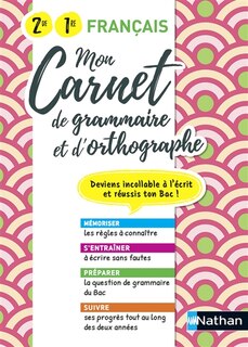 Front cover_Mon carnet de grammaire et d'orthographe