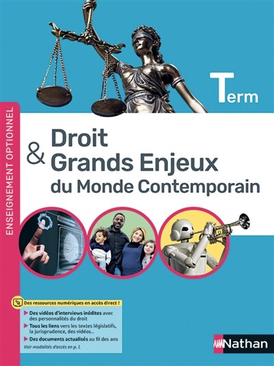 Front cover_Droit & grands enjeux du monde contemporain terminale : enseignement optionnel