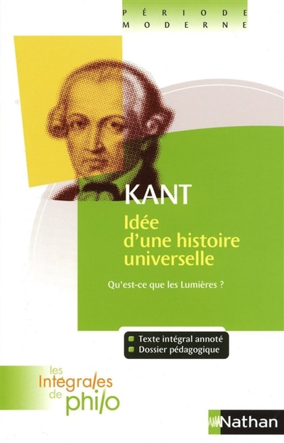 Couverture_Idée pour une histoire universelle d'un point de vue cosmopolitique ; Réponse à la question : Qu'est-ce que les Lumières ?