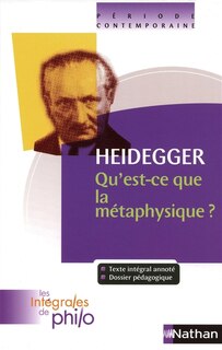 Front cover_Qu'est-ce que la métaphysique ?