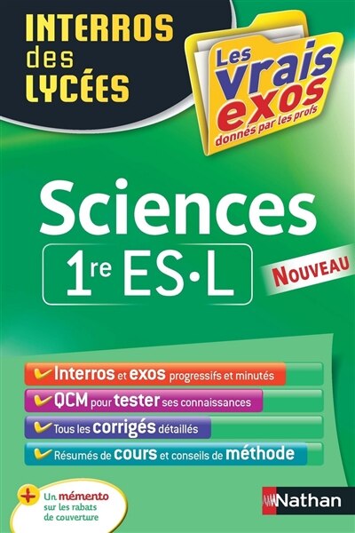 Couverture_Sciences 1re ES, L