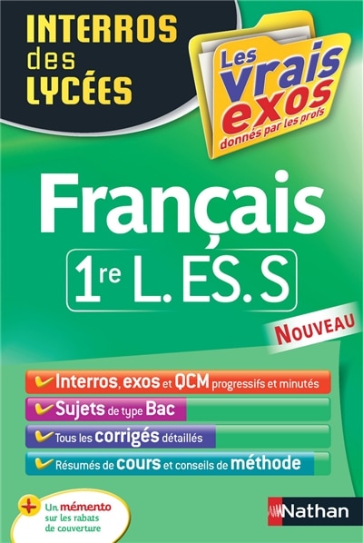 Front cover_Fran&ccedil;ais 1re L, ES, S