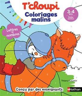 Front cover_T'choupi, lettres et nombres, 3-4 ans, petite section