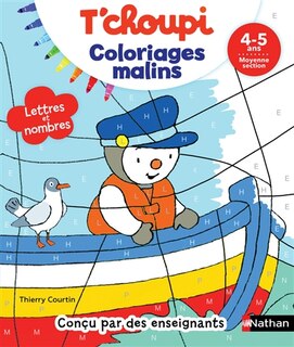 Front cover_T'choupi, lettres et nombres, 4-5 ans, moyenne section