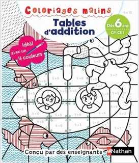 Couverture_Tables d'addition : dès 6 ans, CP, CE1