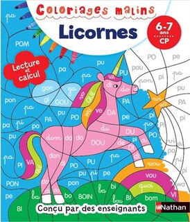 Front cover_Licornes : lecture et calcul, 6-7 ans, CP
