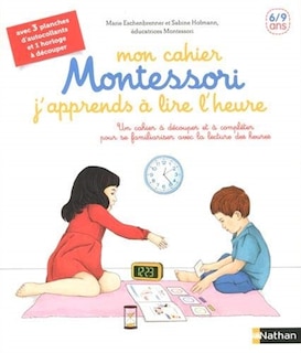 Front cover_Mon cahier Montessori j'apprends à lire l'heure