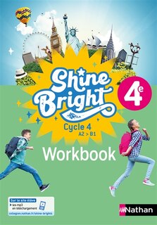 Front cover_Shine bright, anglais 4e, cycle 4 A2-B1