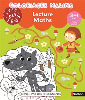 Couverture_Coloriages malins avec des jeux : lecture, maths, 3-4 ans, petite section