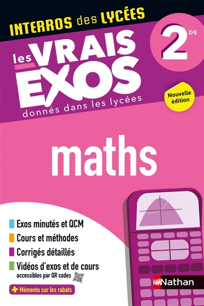 Front cover_Maths 2de : les vrais exos donnés dans les lycées