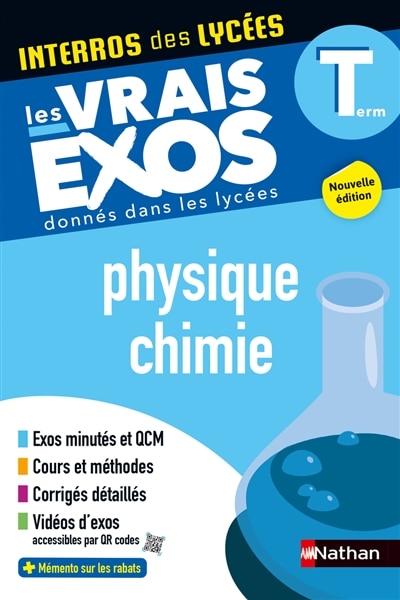 Front cover_Physique chimie terminale : les vrais exos donnés dans les lycées