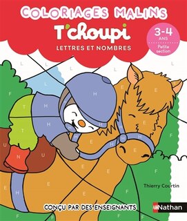 Couverture_T'choupi, lettres et nombres, 3-4 ans, petite section