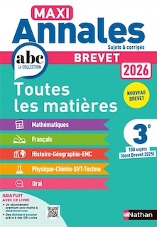 Couverture_Maxi annales brevet 2026, 3e