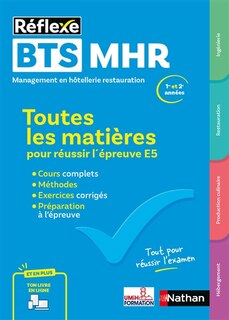 Front cover_BTS MHR, management en hôtellerie restauration, 1re et 2e années