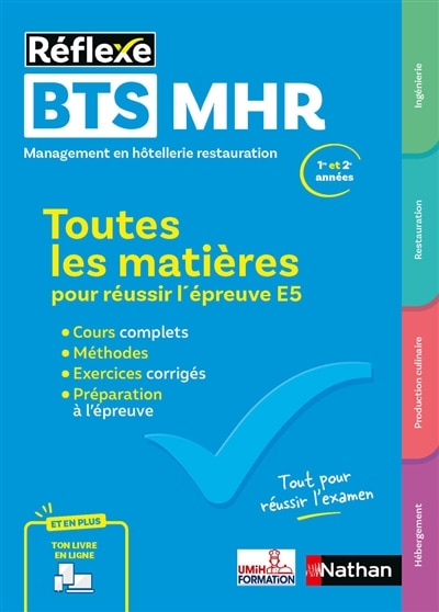 Front cover_BTS MHR, management en hôtellerie restauration, 1re et 2e années