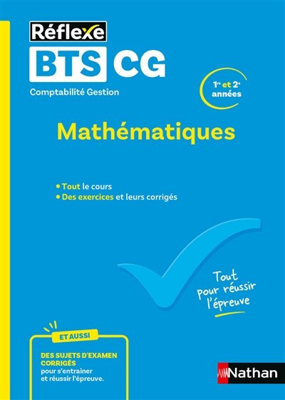 Front cover_Mathématiques BTS CG comptabilité gestion, 1re et 2e années