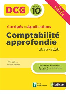 Couverture_Comptabilité approfondie, DCG épreuve 10