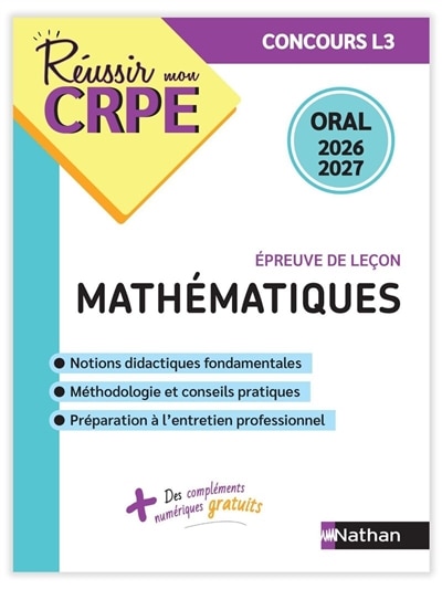 Front cover_Mathématiques, épreuve de leçon