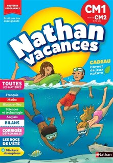 Couverture_Nathan vacances, CM1 vers le CM2, 9-10 ans