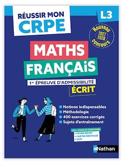 Couverture_Maths, fran&ccedil;ais, 1re &eacute;preuve d'admissibilit&eacute;