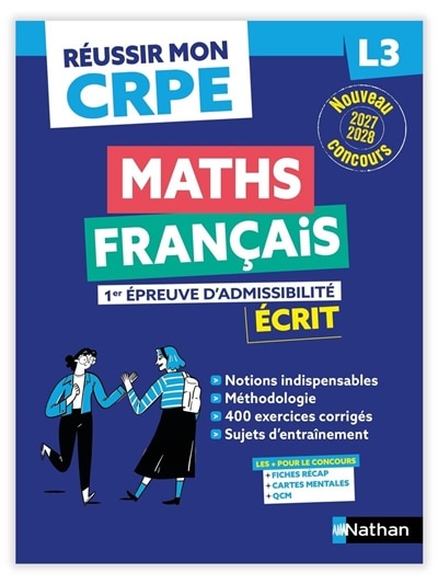 Couverture_Maths, fran&ccedil;ais, 1re &eacute;preuve d'admissibilit&eacute;