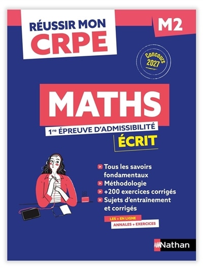 Front cover_Maths, 1re &eacute;preuve d'admissibilit&eacute;