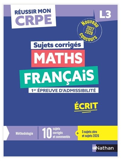 Couverture_Sujets corrig&eacute;s maths, fran&ccedil;ais