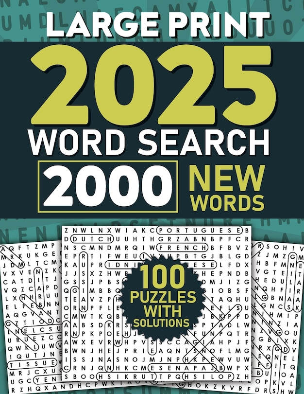Couverture_2025 Word Search for Adults Large Print, 2000 Words