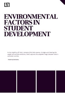 Front cover_Environmental factors in student development
