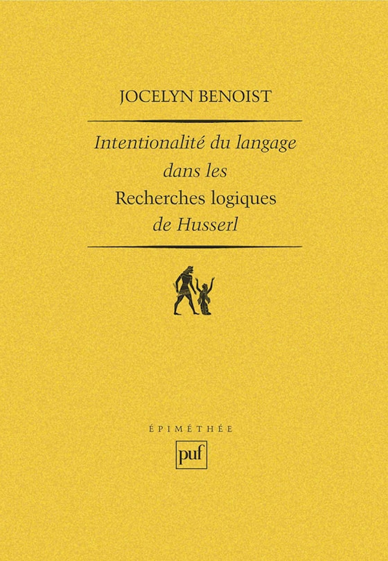 Front cover_Intentionalité et langage dans les recherches logiques de Husserl