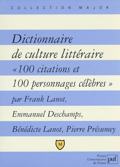 Front cover_Dictionnaire de culture littéraire