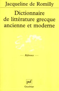 Front cover_Dictionnaire de littérature grecque ancienne et moderne