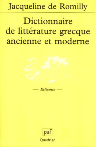 Front cover_Dictionnaire de littérature grecque ancienne et moderne