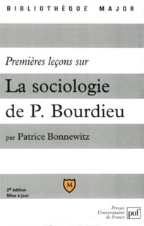 Front cover_Premières leçons sur la sociologie de Pierre Bourdieu