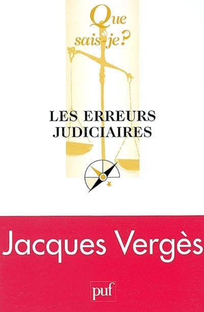 Front cover_Les Erreurs judiciaires