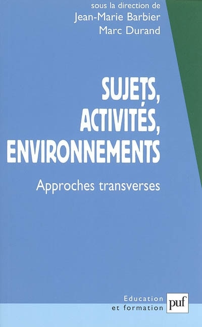 Front cover_Sujets, activités, environnements