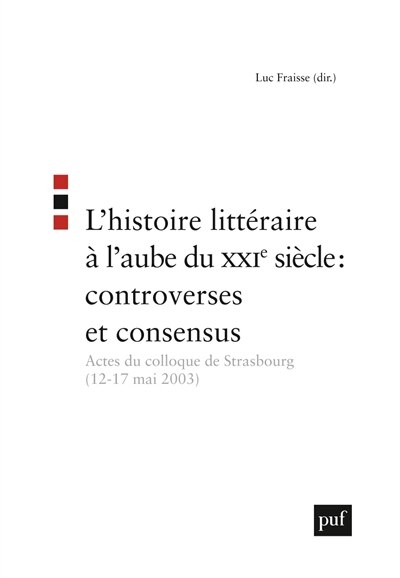 Front cover_L' histoire littéraire à l'aube du XXIe siècle
