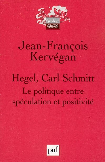 Front cover_Hegel, Carl Schmitt
