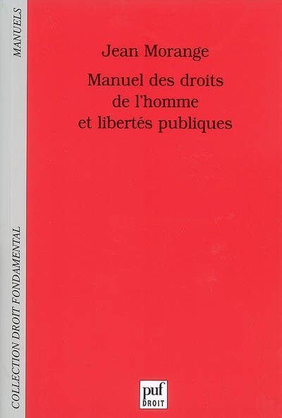 Front cover_Manuel des droits de l'homme et libertés publiques